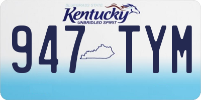 KY license plate 947TYM