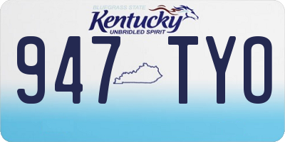 KY license plate 947TYO