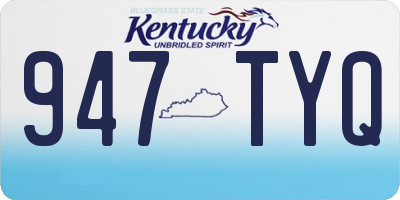 KY license plate 947TYQ