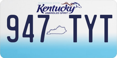 KY license plate 947TYT