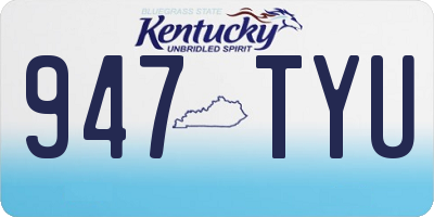 KY license plate 947TYU