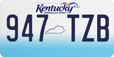 KY license plate 947TZB