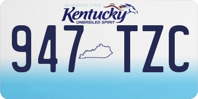 KY license plate 947TZC
