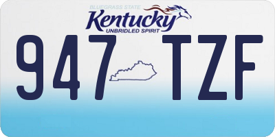 KY license plate 947TZF