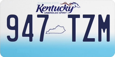 KY license plate 947TZM