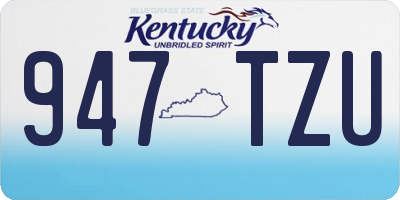 KY license plate 947TZU