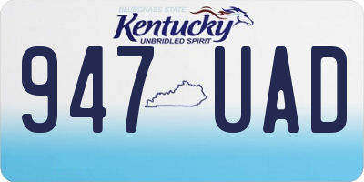 KY license plate 947UAD