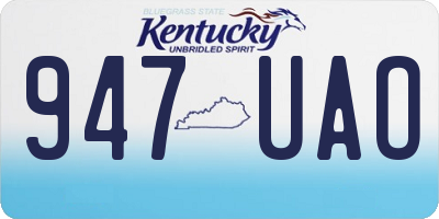 KY license plate 947UAO