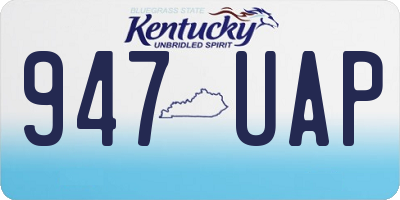 KY license plate 947UAP