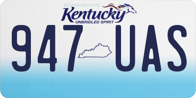 KY license plate 947UAS