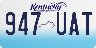 KY license plate 947UAT