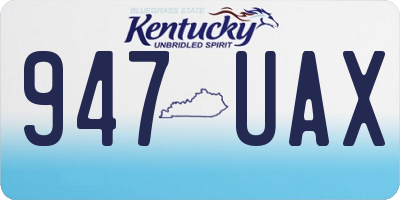 KY license plate 947UAX