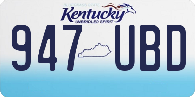 KY license plate 947UBD