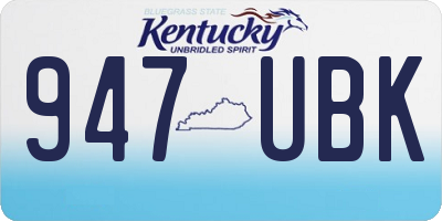 KY license plate 947UBK