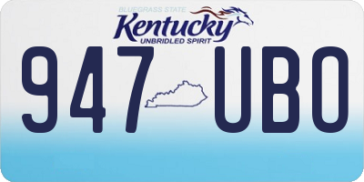 KY license plate 947UBO