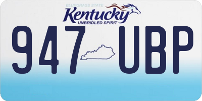 KY license plate 947UBP