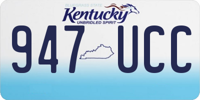 KY license plate 947UCC