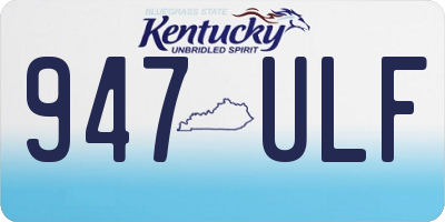 KY license plate 947ULF