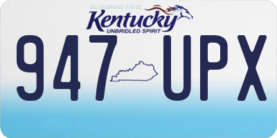 KY license plate 947UPX