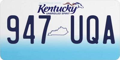KY license plate 947UQA