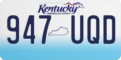 KY license plate 947UQD