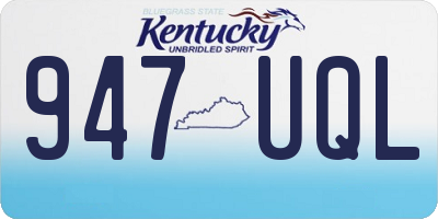 KY license plate 947UQL