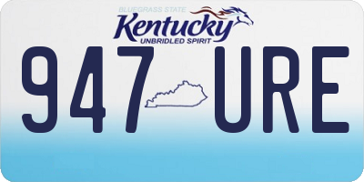 KY license plate 947URE