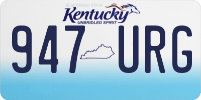 KY license plate 947URG