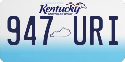 KY license plate 947URI