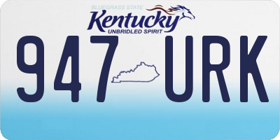 KY license plate 947URK