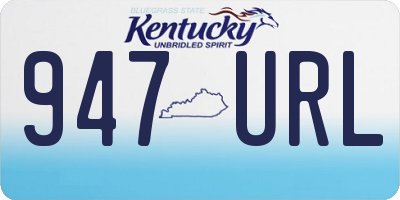 KY license plate 947URL
