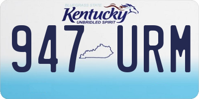 KY license plate 947URM