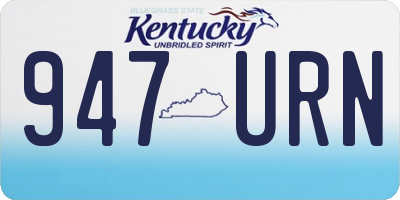 KY license plate 947URN