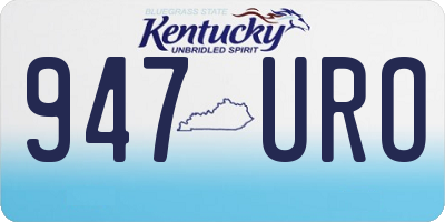KY license plate 947URO