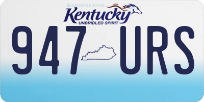 KY license plate 947URS
