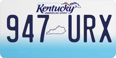 KY license plate 947URX