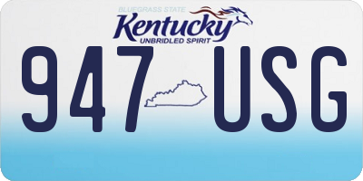 KY license plate 947USG