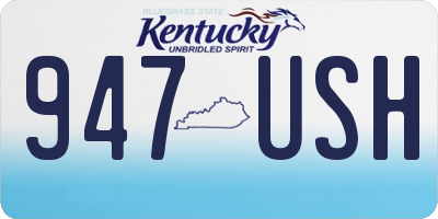 KY license plate 947USH