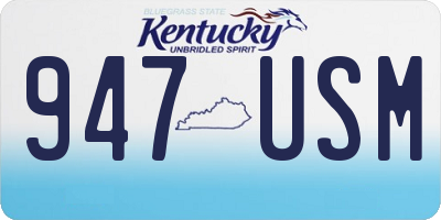 KY license plate 947USM