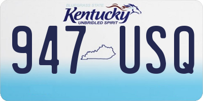 KY license plate 947USQ