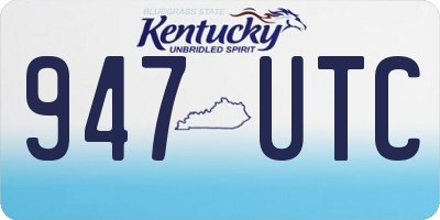 KY license plate 947UTC