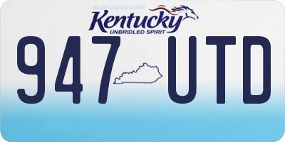KY license plate 947UTD