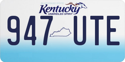 KY license plate 947UTE