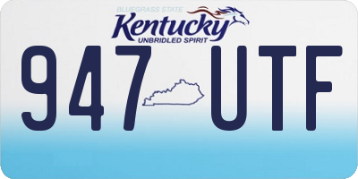 KY license plate 947UTF