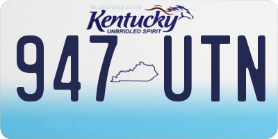 KY license plate 947UTN