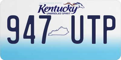 KY license plate 947UTP