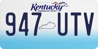 KY license plate 947UTV
