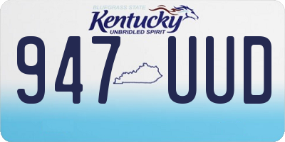 KY license plate 947UUD