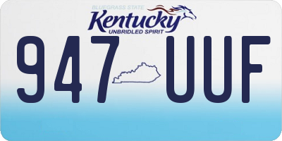 KY license plate 947UUF