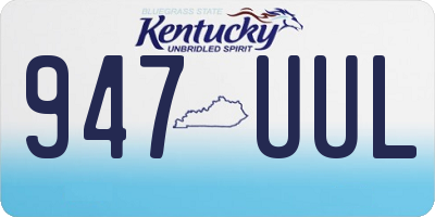 KY license plate 947UUL